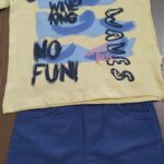Σετ για αγόρι υφασμάτινη βερμούδα no waves no fun