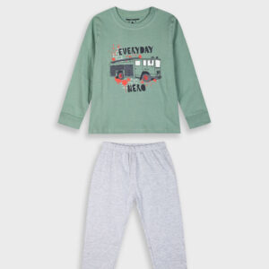 Μπιτζάμα για αγόρι everyday hero με γκρι παντελόνι