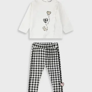 Βρεφικό σετ με καρώ κολάν